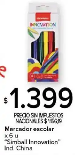 Carrefour Simball innovation marcador escolar oferta