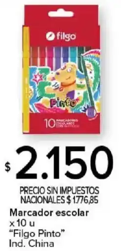 Carrefour Filgo pinto marcador escolar oferta