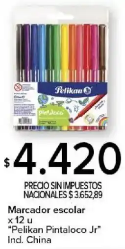 Carrefour Pelikan pintaloco Jr marcador escolar oferta