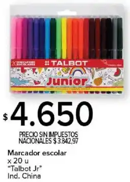 Carrefour Talbot Jr marcador escolar oferta