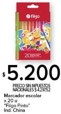 Carrefour Filgo pinto marcador escolar oferta