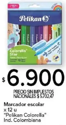 Carrefour Pelikan colorella marcador escolar oferta