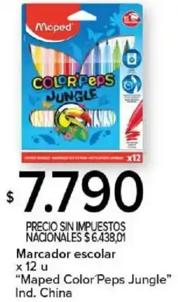 Carrefour Maped color peps jungle marcador escolar oferta