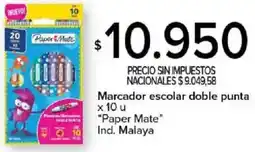 Carrefour Paper mate marcador escolar doble punta oferta