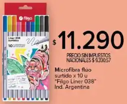 Carrefour Filgo liner 038 microfibra flúo surtido oferta