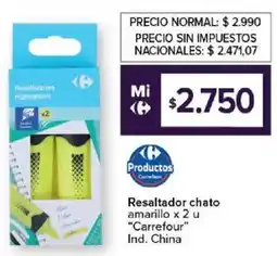 Carrefour Carrefour resaltador chato amarillo oferta