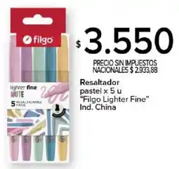 Carrefour Filgo lighter fine resaltador pastel oferta