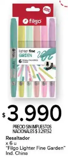 Carrefour Filgo lighter fine garden resaltador oferta