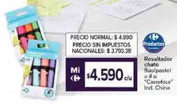 Carrefour Carrefour resaltador chato flúo/pastel oferta