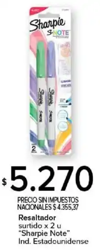 Carrefour Sharpie Note Resaltador surtido oferta
