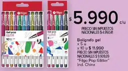 Carrefour Filgo pop glitter bolígrafo gel oferta