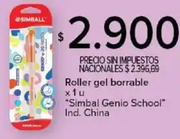 Carrefour Simbal genio school roller gel borrable oferta