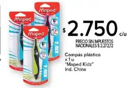Carrefour Maped kidz compás plástico oferta