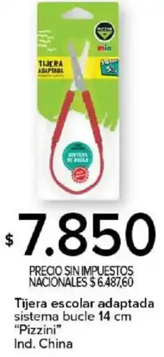 Carrefour Pizzini tijera escolar adaptada sistema bucle oferta