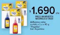 Carrefour Pegalba adhesivo color surtido oferta