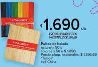 Carrefour Talbot Palitos de helado natural oferta