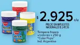Carrefour Color peps tempera frasco v/colores oferta