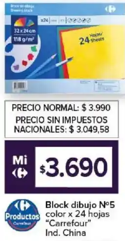 Carrefour Carrefour block dibujo n°5 oferta