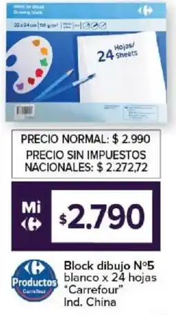 Carrefour Carrefour block dibujo n°5 blanco oferta