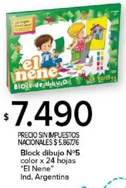 Carrefour El nene block dibujo n°5 color oferta