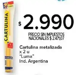 Carrefour Luma cartulina metalizada oferta