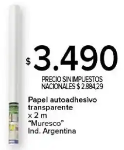 Carrefour Muresco papel autoadhesivo transparente oferta