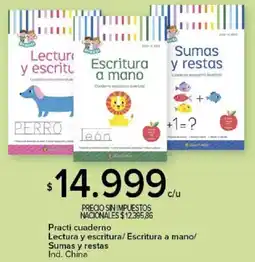 Carrefour Practi cuaderno lectura y escritura/ escritura a mano/ sumas y restas oferta