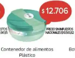 Carrefour Contenedor de alimentos plástico oferta