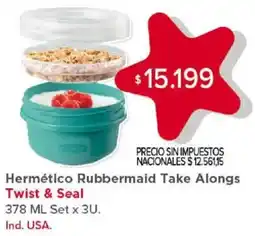 Carrefour Twist & seal hermético rubbermaid take alongs oferta