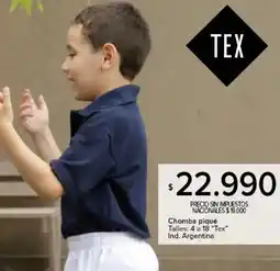 Carrefour Tex chomba piqué oferta