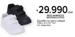 Carrefour Tex zapatilla con velcro colegial oferta
