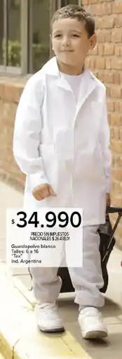 Carrefour Tex guardapolvo blanco oferta