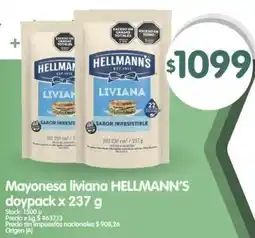 Supermercados Buenos Días Hellmann's mayonesa liviana doypack oferta