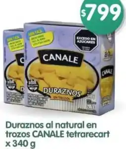 Supermercados Buenos Días Canale duraznos al natural en trozos tetrarecart oferta