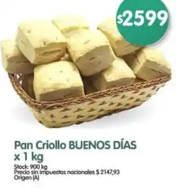 Supermercados Buenos Días Buenos días pan criollo oferta