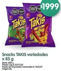 Supermercados Buenos Días Takis snacks variedades oferta