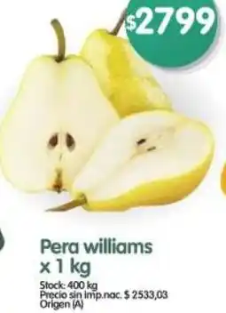 Supermercados Buenos Días Pera williams oferta