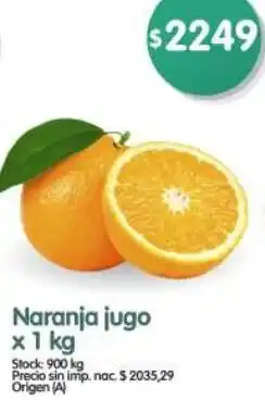 Supermercados Buenos Días Naranja jugo oferta