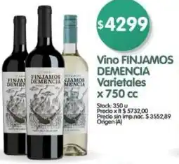 Supermercados Buenos Días Finjamos demencia vino varietales oferta