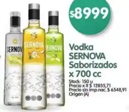 Supermercados Buenos Días Sernova vodka saborizados oferta