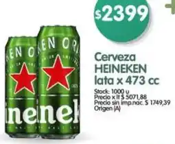 Supermercados Buenos Días Heineken cerveza lata oferta