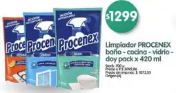 Supermercados Buenos Días Procenex limpiador baño - cocina - vidrio - doy pack oferta