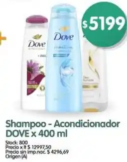 Supermercados Buenos Días Dove shampoo-acondicionador oferta