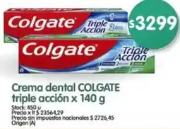 Supermercados Buenos Días Colgate crema dental triple acción oferta