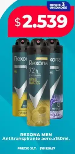 Supermayorista Vital Rexona men antitranspirante aero oferta