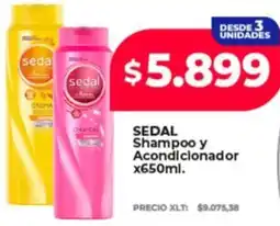Supermayorista Vital Sedal shampoo y acondicionador oferta