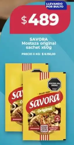 Supermayorista Vital Savora mostaza original sachet oferta