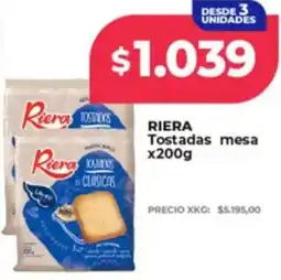 Supermayorista Vital Riera tostadas mesa oferta