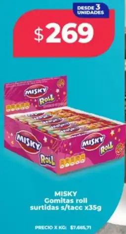 Supermayorista Vital Misky gomitas roll surtidas s/tacc oferta