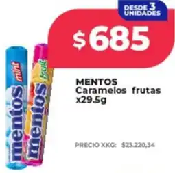 Supermayorista Vital Mentos caramelos frutas oferta